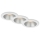 Briloner 7041-036 - KIT 3x Infälld LED badrumsbelysning LED/4,9W/230V IP44 vit
