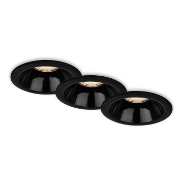 Briloner 7042-035 - KIT 3x Badrum infälld lampa 1xGU10/9W/230V IP23