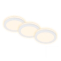 Briloner 7055-036 - KIT 3x Infälld LED badrumsbelysning LED/3W/230V IP44