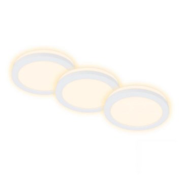 Briloner 7055-036 - KIT 3x Infälld LED badrumsbelysning LED/3W/230V IP44