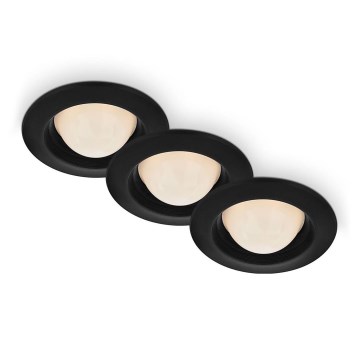 Briloner 7056-035 - KIT 3x Infälld LED badrumsbelysning LED/3W/230V IP44
