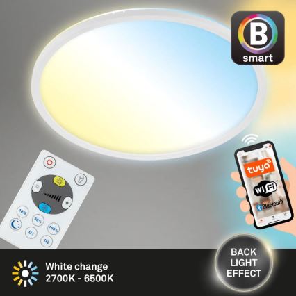 Briloner 7058-016 - LED Dimbar lampa SLIM LED/18W/230V 2700-6500K Wi-Fi Tuya + fjärrkontroll