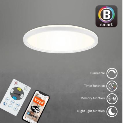 Briloner 7058-016 - LED Dimbar lampa SLIM LED/18W/230V 2700-6500K Wi-Fi Tuya + fjärrkontroll