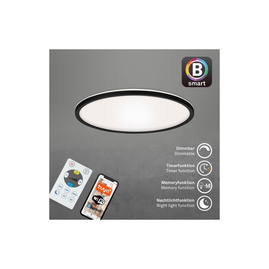 Briloner 7059-015 - LED Dimbar taklampa SLIM LED/22W/230V 2700-6500K Wi-Fi Tuya + fjärrkontroll