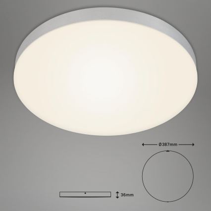 Briloner 7068-014 - LED taklampa FLAME LED/24,5W/230V 3000K diameter 38 cm silver
