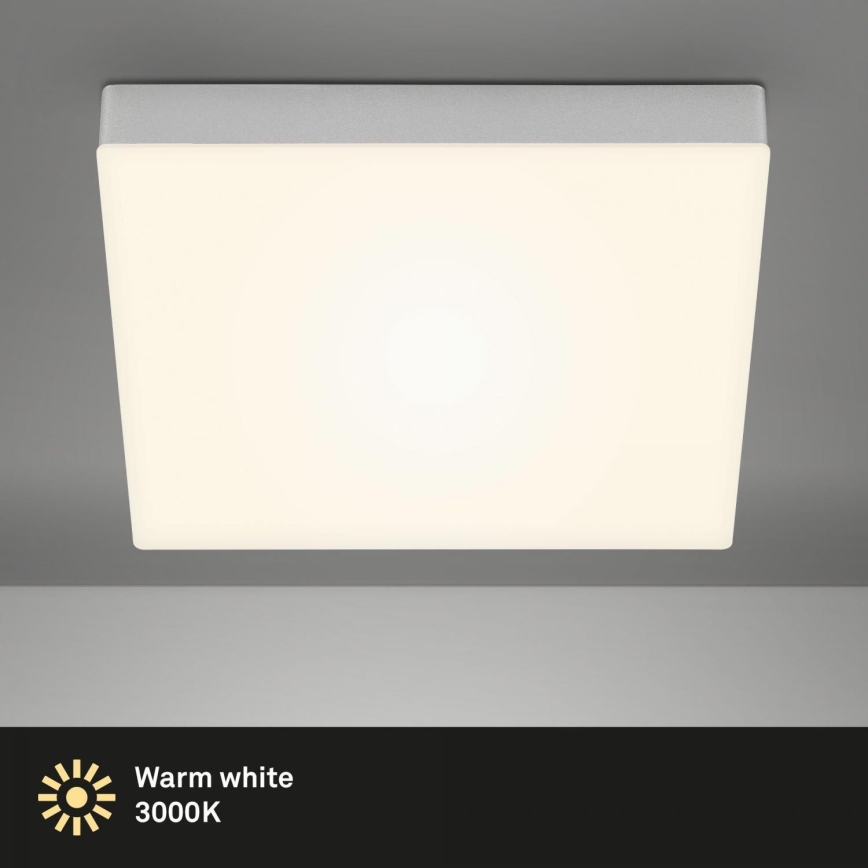 Briloner 7071-014 - LED taklampa FLAME LED/21W/230V 3000K 28,7x28,7 cm silver