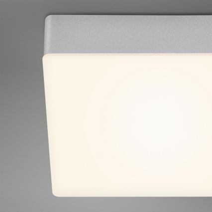 Briloner 7071-014 - LED taklampa FLAME LED/21W/230V 3000K 28,7x28,7 cm silver