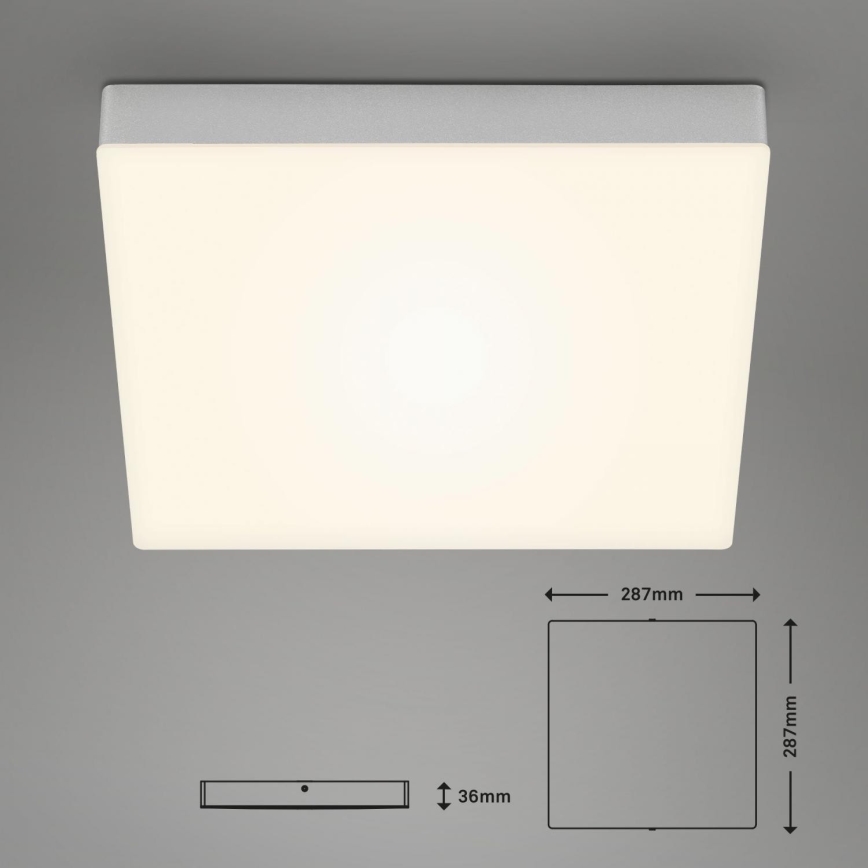Briloner 7071-014 - LED taklampa FLAME LED/21W/230V 3000K 28,7x28,7 cm silver