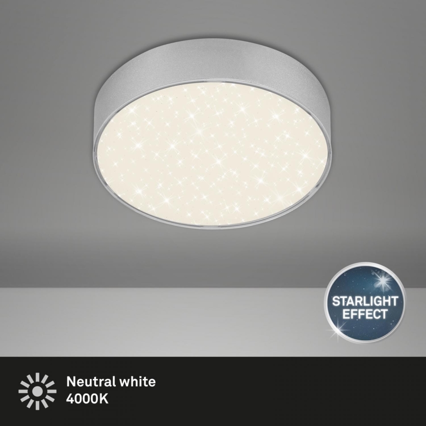 Briloner 7072-414 - LED taklampa STAR SKY LED/11W/230V 4000K diameter 15 cm silver