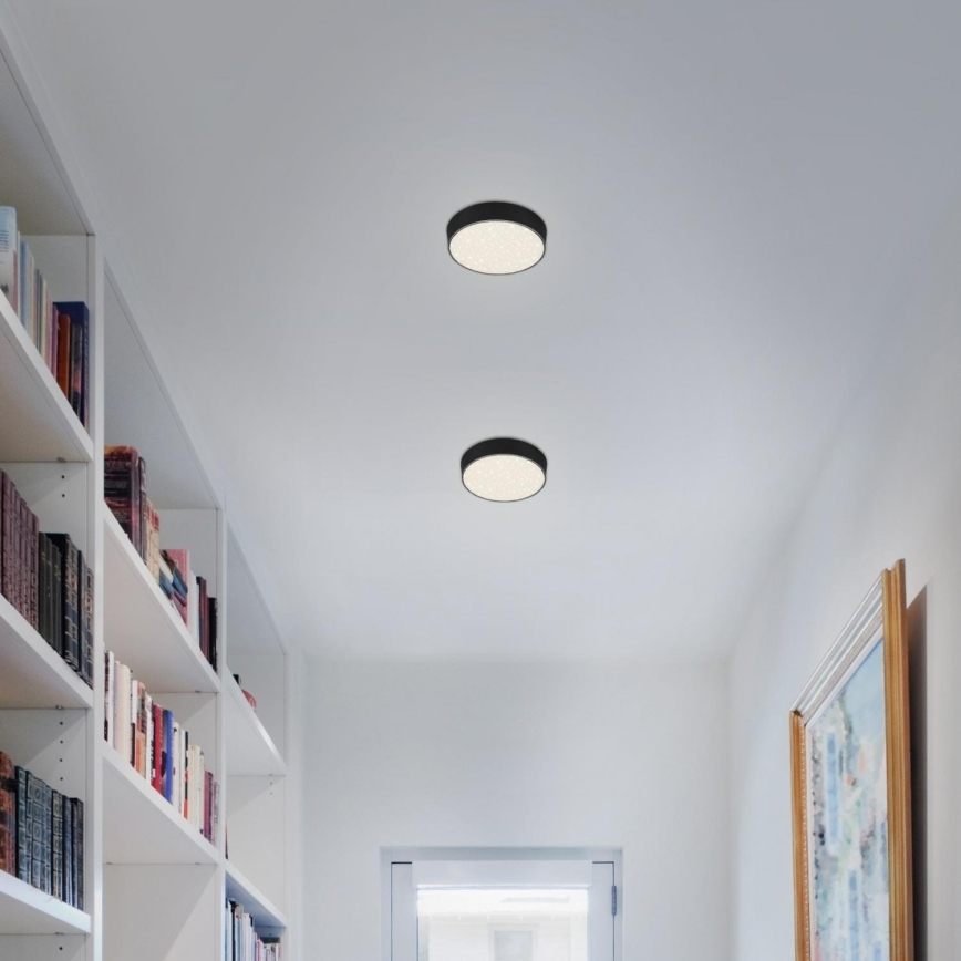 Briloner 7072-415 - LED taklampa STAR SKY LED/11W/230V 4000K diameter 15 cm svart