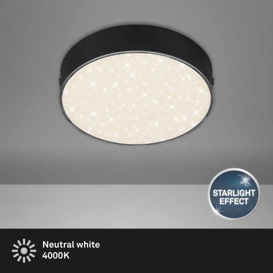 Briloner 7072-415 - LED taklampa STAR SKY LED/11W/230V 4000K diameter 15 cm svart