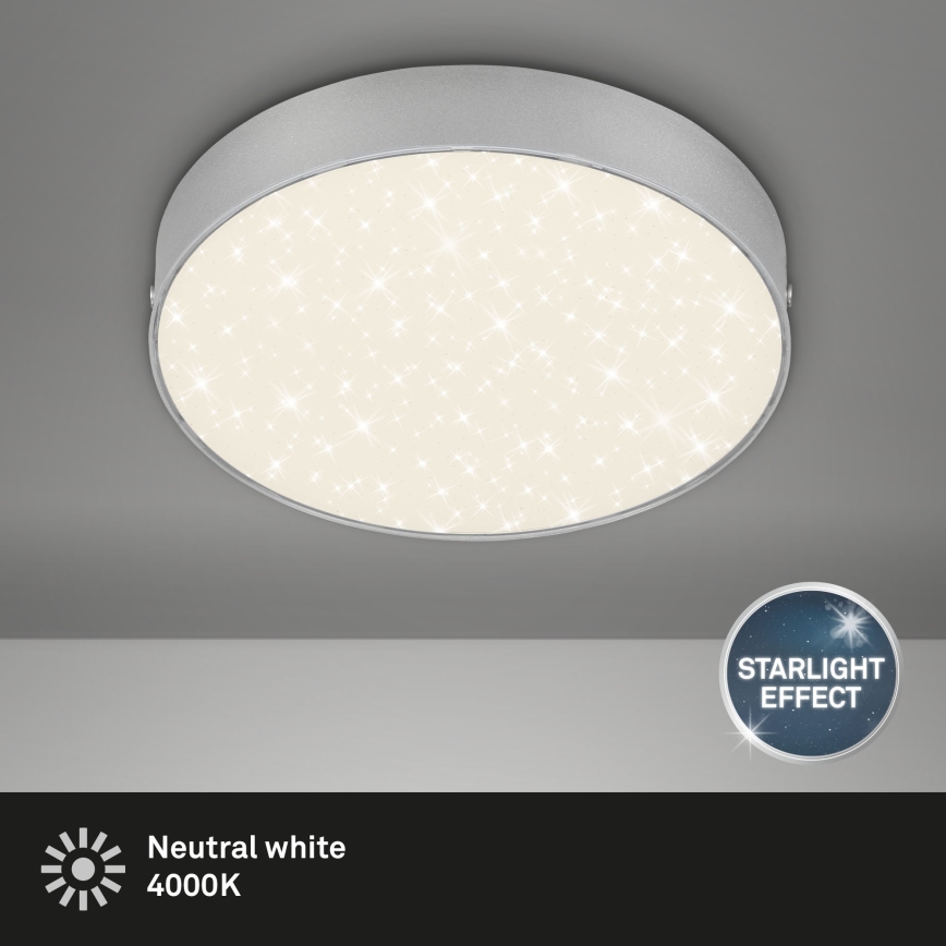 Briloner 7073-414 - LED taklampa STAR SKY LED/16W/230V 4000K diameter 21 cm silver