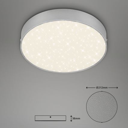 Briloner 7073-414 - LED taklampa STAR SKY LED/16W/230V 4000K diameter 21 cm silver