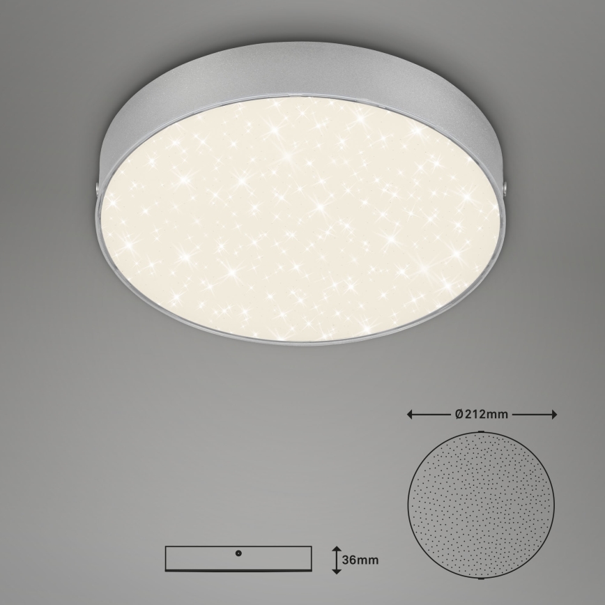 Briloner 7073-414 - LED taklampa STAR SKY LED/16W/230V 4000K diameter 21 cm silver