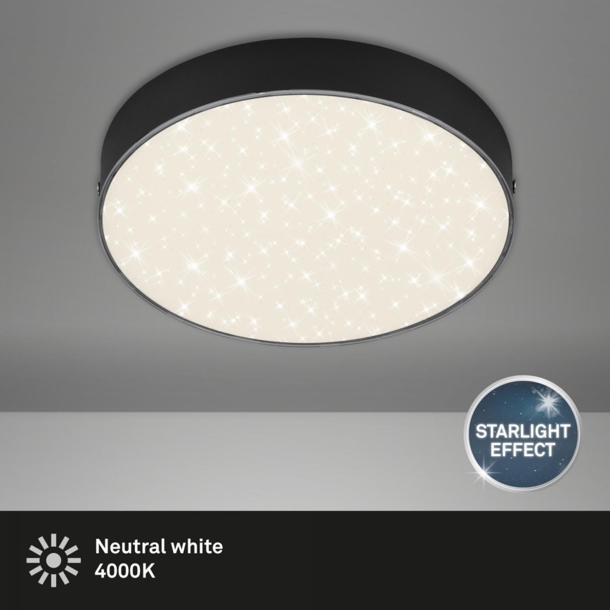 Briloner 7073-415 - LED taklampa STAR SKY LED/16W/230V 4000K diameter 21 cm svart