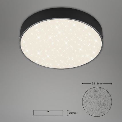 Briloner 7073-415 - LED taklampa STAR SKY LED/16W/230V 4000K diameter 21 cm svart