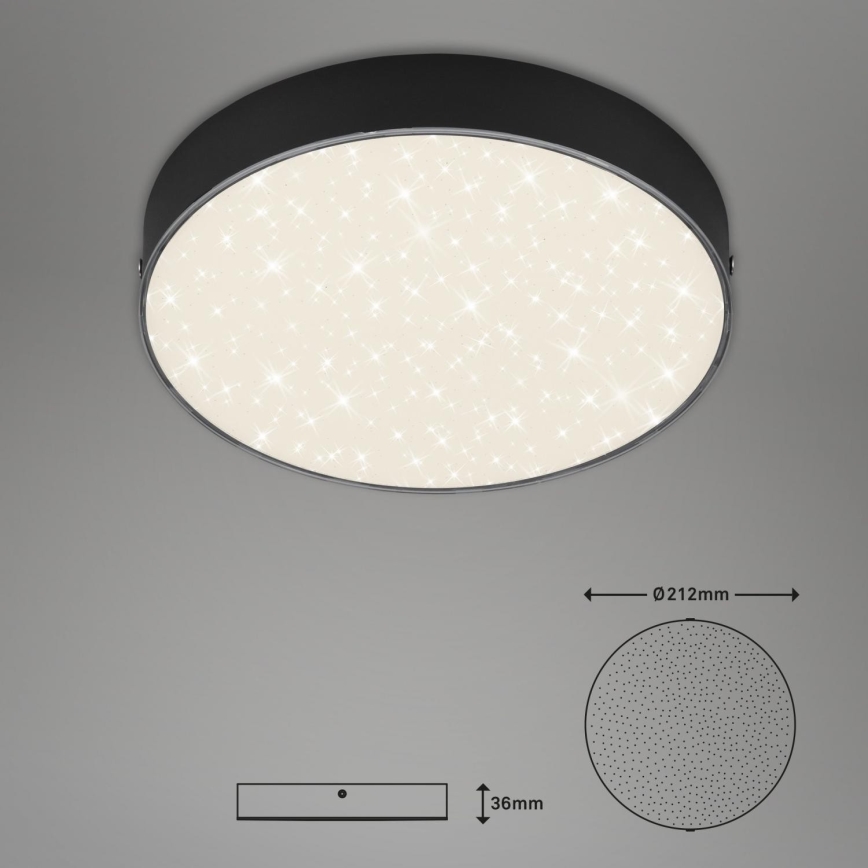 Briloner 7073-415 - LED taklampa STAR SKY LED/16W/230V 4000K diameter 21 cm svart