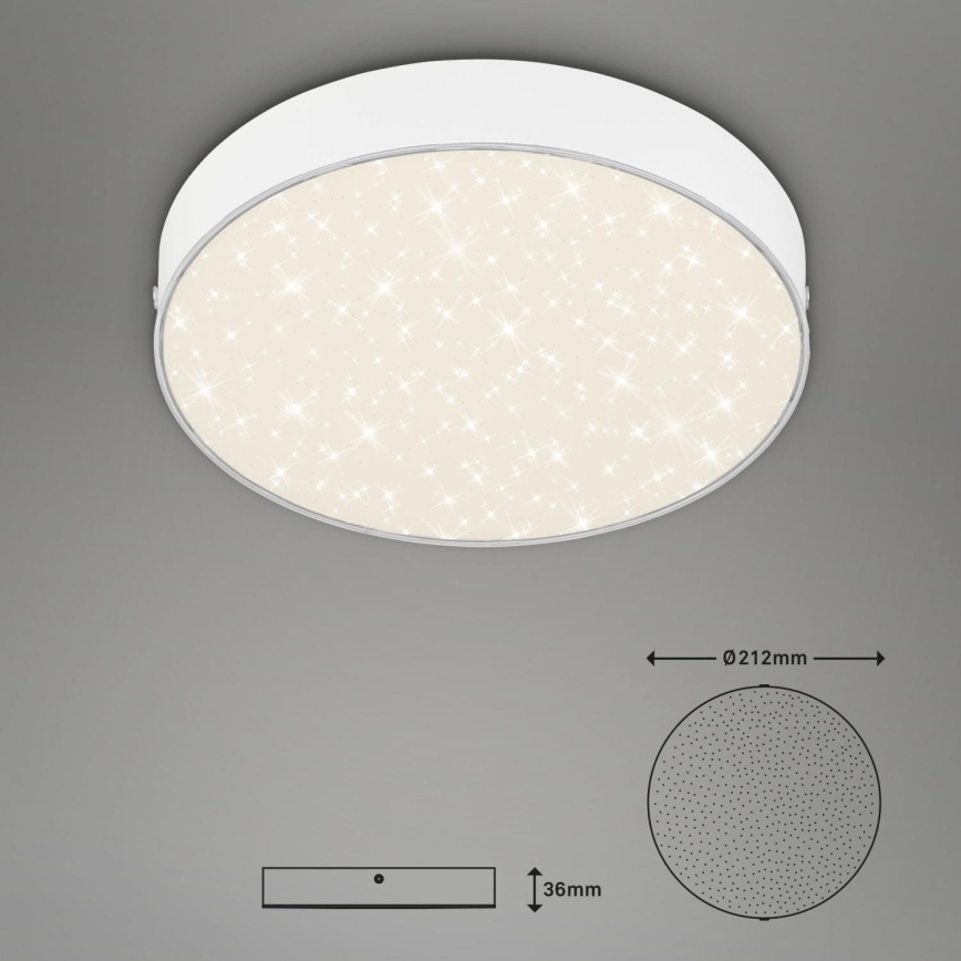 Briloner 7073-416 - LED taklampa STAR SKY LED/16W/230V 4000K diameter 21 cm vit