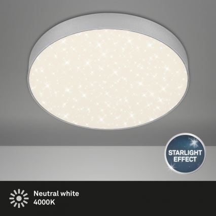 Briloner 7074-414 - LED taklampa STAR SKY LED/21W/230V 4000K diameter 28 cm silver