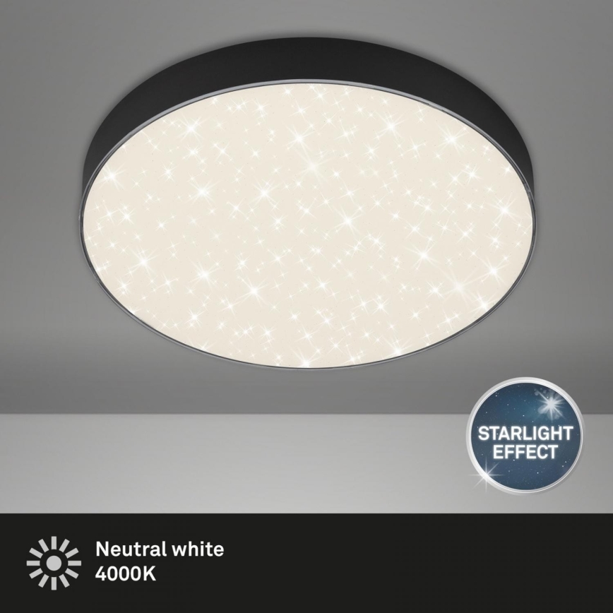Briloner 7074-415 - LED taklampa STAR SKY LED/21W/230V 4000K diameter 28 cm svart