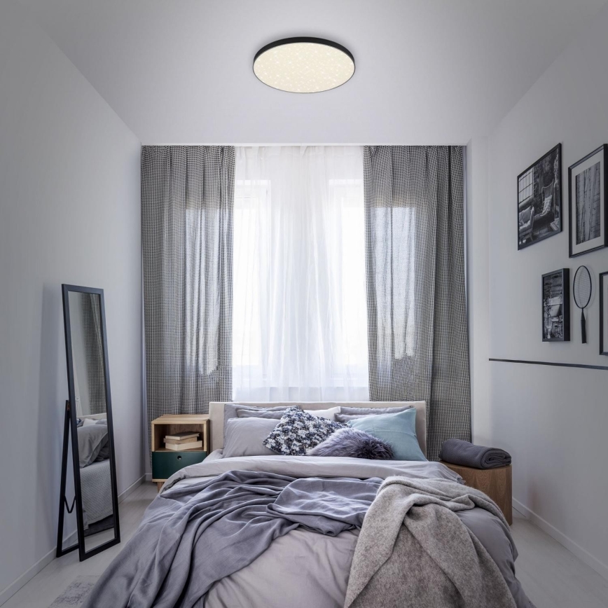 Briloner 7075-415 - LED taklampa STAR SKY LED/24,5W/230V 4000K diameter 38 cm svart