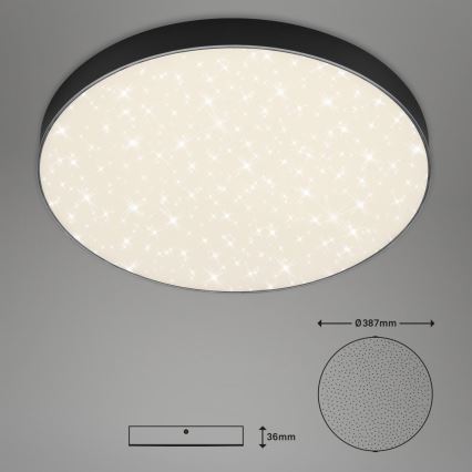 Briloner 7075-415 - LED taklampa STAR SKY LED/24,5W/230V 4000K diameter 38 cm svart