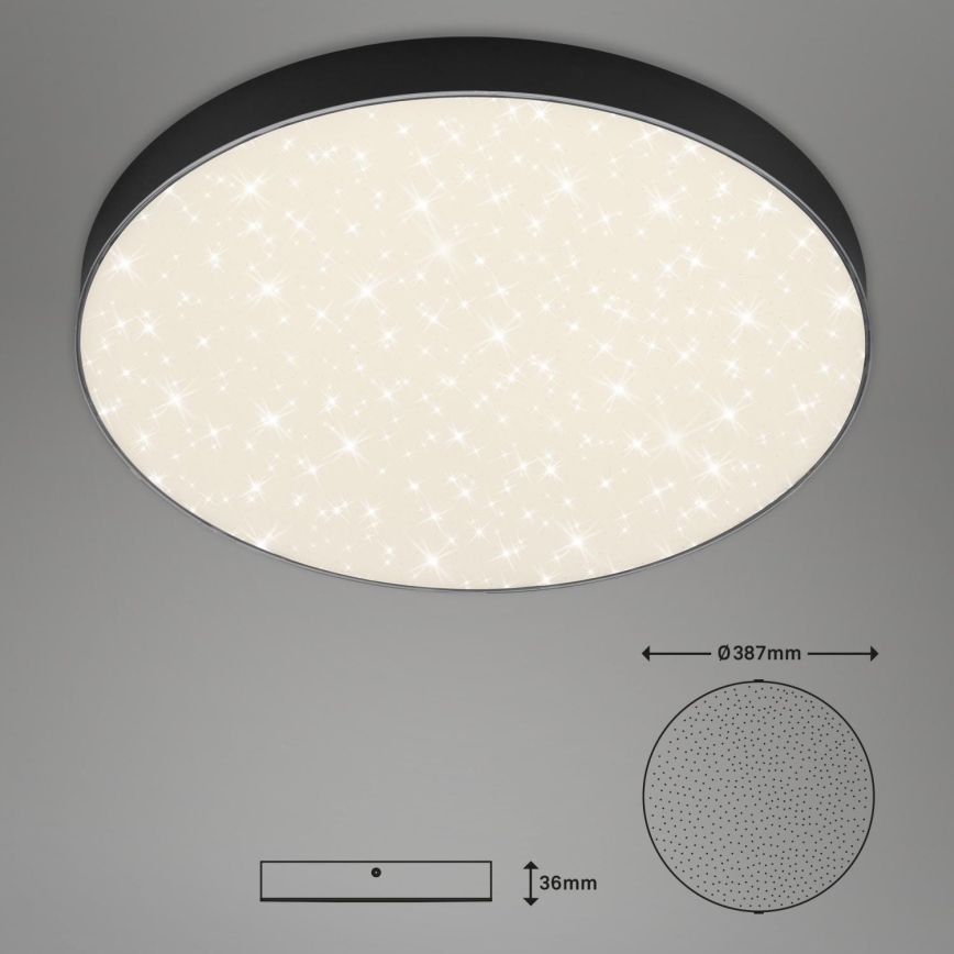 Briloner 7075-415 - LED taklampa STAR SKY LED/24,5W/230V 4000K diameter 38 cm svart