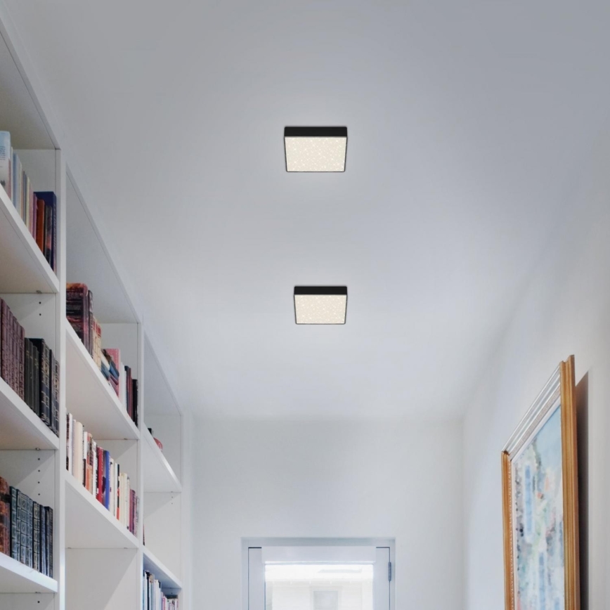 Briloner 7076-415 - LED taklampa STAR SKY LED/11W/230V 4000K 15x15 cm svart