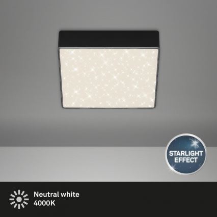 Briloner 7076-415 - LED taklampa STAR SKY LED/11W/230V 4000K 15x15 cm svart