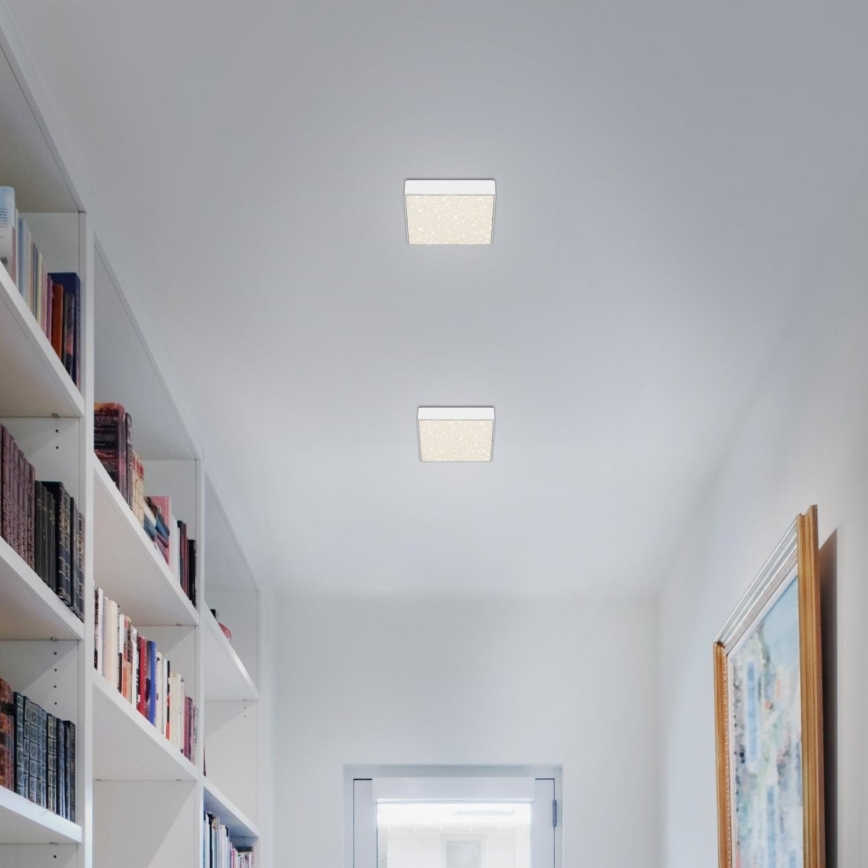 Briloner 7076-416 - LED taklampa STAR SKY LED/11W/230V 4000K 15x15 cm vit