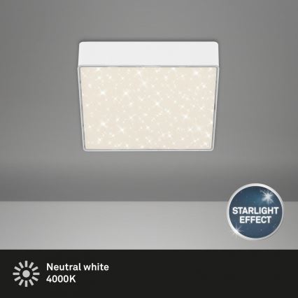 Briloner 7076-416 - LED taklampa STAR SKY LED/11W/230V 4000K 15x15 cm vit