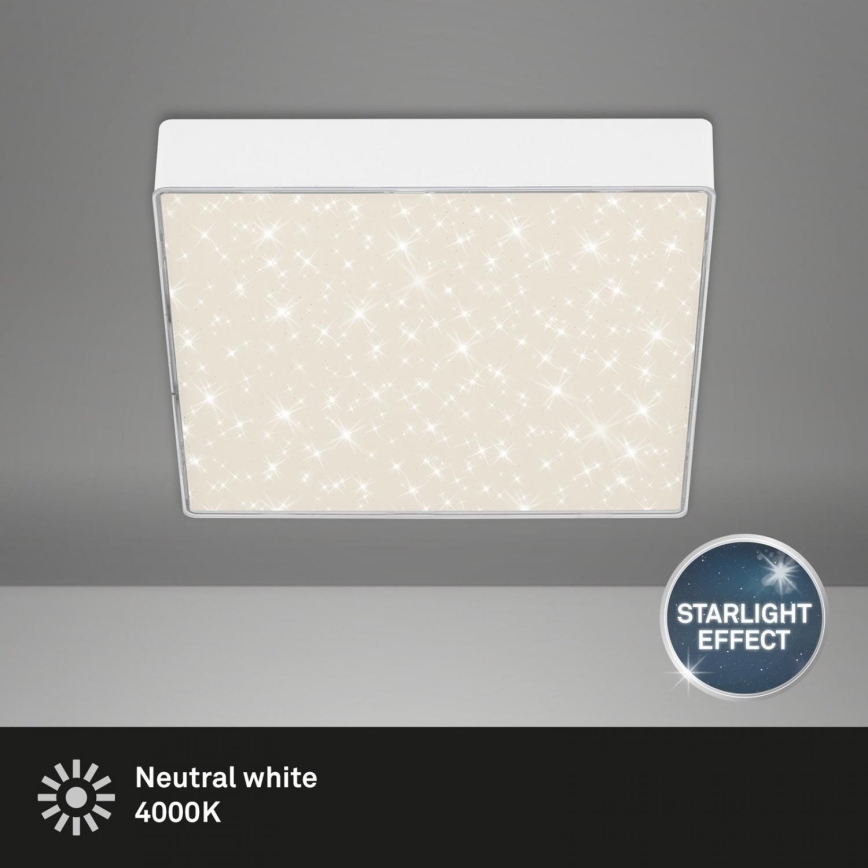 Briloner 7077-416 - LED taklampa STAR SKY LED/16W/230V 4000K 21x21 cm vit