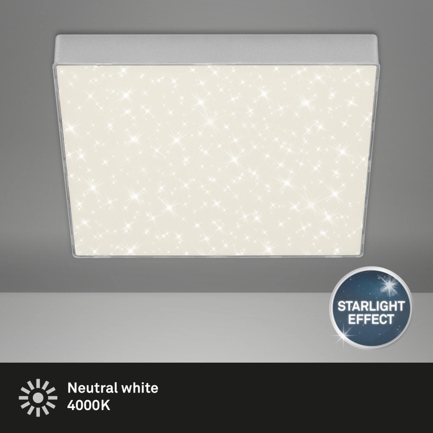 Briloner 7078-414 - LED taklampa STAR SKY LED/21W/230V 4000K 28x28 cm silver