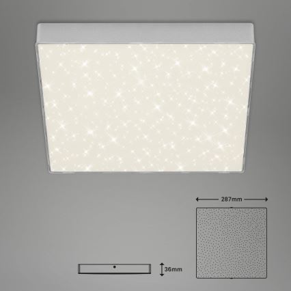 Briloner 7078-414 - LED taklampa STAR SKY LED/21W/230V 4000K 28x28 cm silver