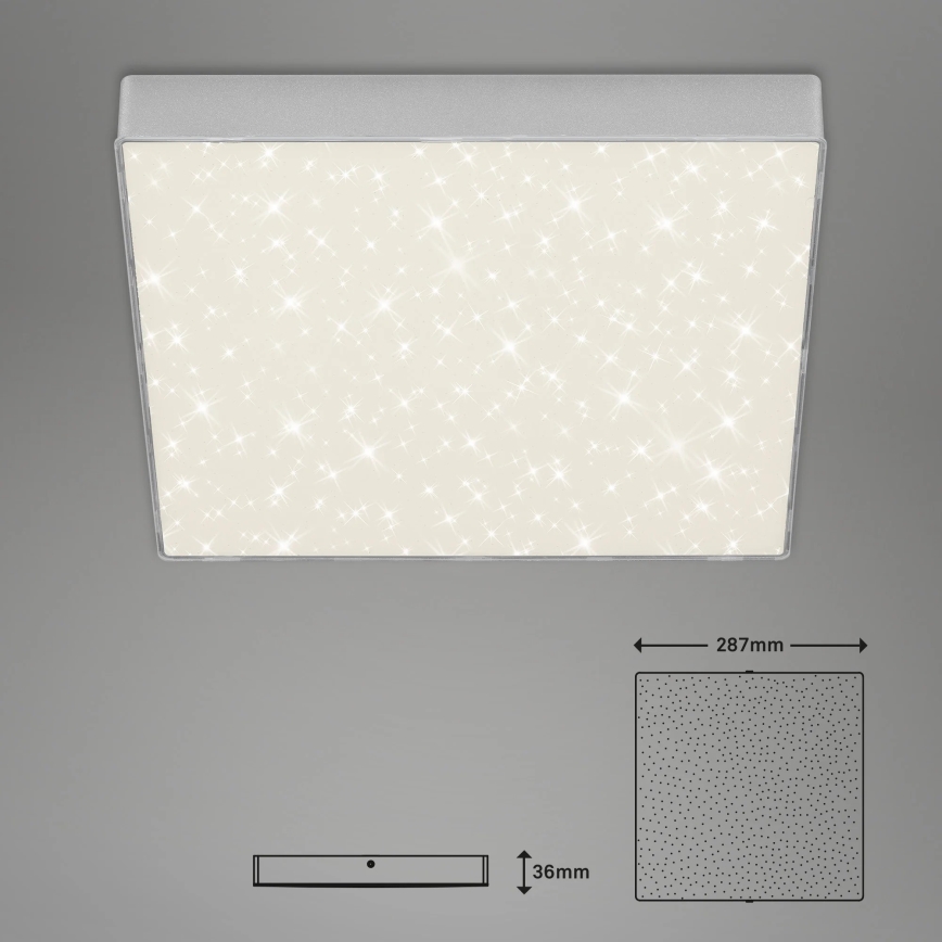 Briloner 7078-414 - LED taklampa STAR SKY LED/21W/230V 4000K 28x28 cm silver