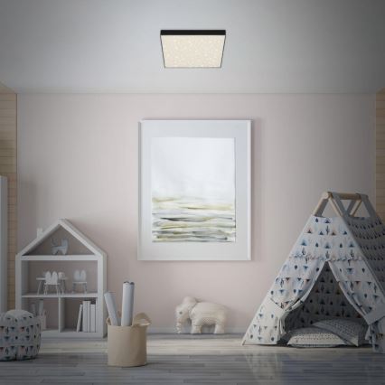 Briloner 7078-415 - LED taklampa STAR SKY LED/21W/230V 4000K 28x28 cm svart