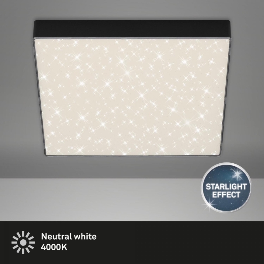 Briloner 7078-415 - LED taklampa STAR SKY LED/21W/230V 4000K 28x28 cm svart
