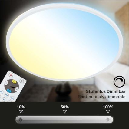 Briloner 7079-016 - LED Dimbar taklampa SLIM LED/18W/230V 2700-6500K + fjärrkontroll