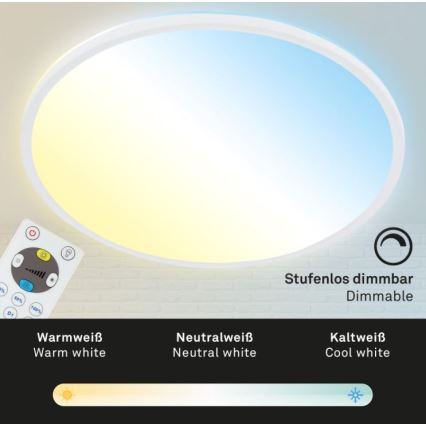Briloner 7079-016 - LED Dimbar taklampa SLIM LED/18W/230V 2700-6500K + fjärrkontroll