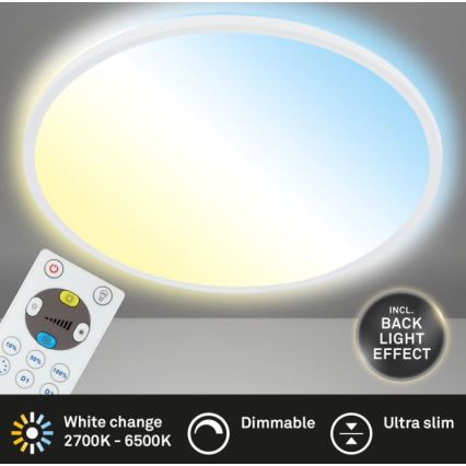 Briloner 7079-016 - LED Dimbar taklampa SLIM LED/18W/230V 2700-6500K + fjärrkontroll