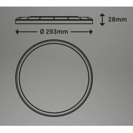 Briloner 7079-016 - LED Dimbar taklampa SLIM LED/18W/230V 2700-6500K + fjärrkontroll