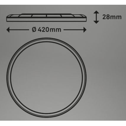 Briloner 7080-015 - LED Dimbar taklampa SLIM LED/22W/230V 2700-6500K + fjärrkontroll