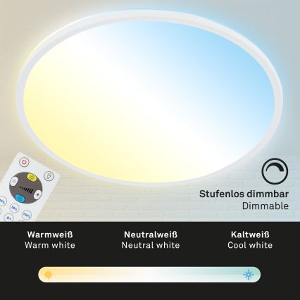 Briloner 7080-016 - LED Dimbar taklampa SLIM LED/22W/230V 2700-6500K + fjärrkontroll