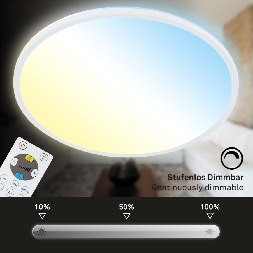 Briloner 7080-016 - LED Dimbar taklampa SLIM LED/22W/230V 2700-6500K + fjärrkontroll