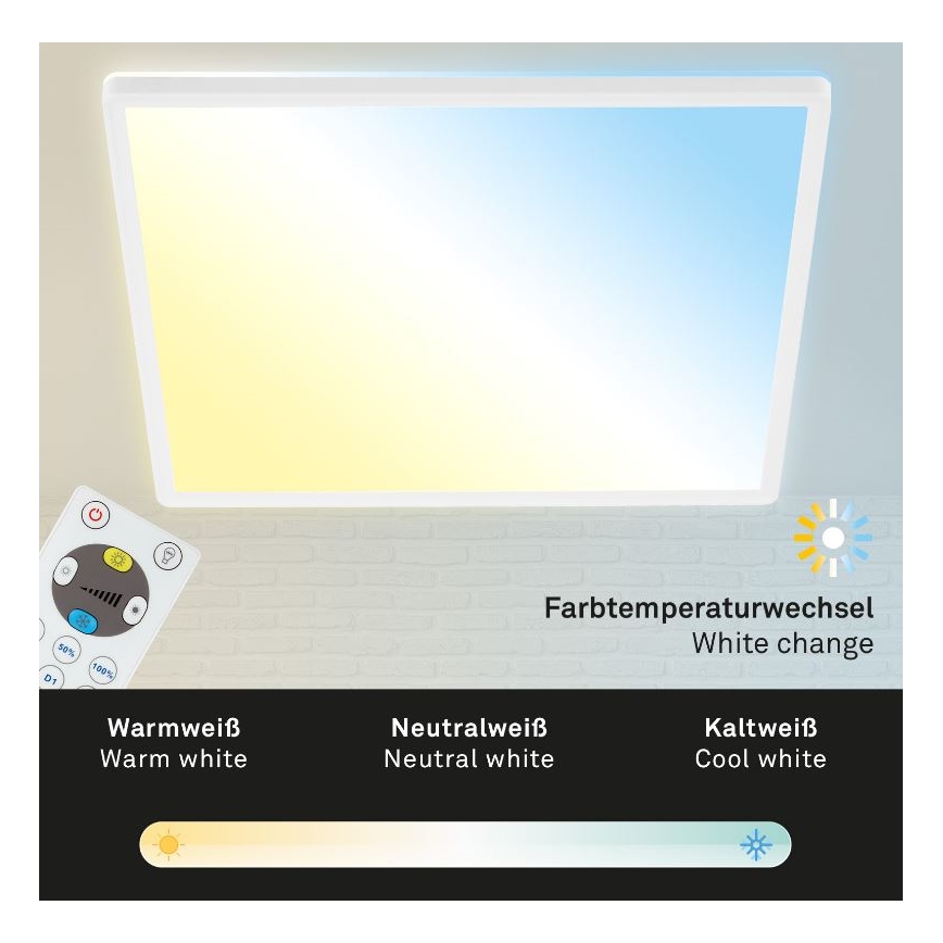 Briloner 7082-016 - LED Dimbar taklampa SLIM LED/22W/230V 2700-6500K + fjärrkontroll