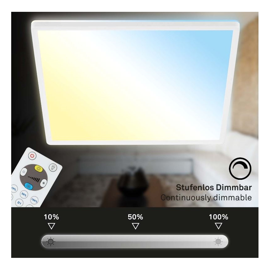 Briloner 7082-016 - LED Dimbar taklampa SLIM LED/22W/230V 2700-6500K + fjärrkontroll