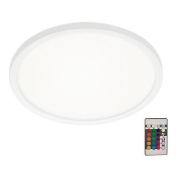 Briloner 7092-416 - RGBW Dimbar taklampa SLIM LED/15W/230V + fjärrkontroll