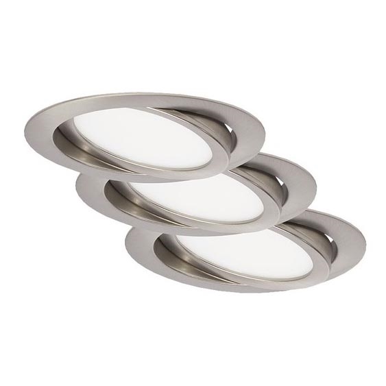 Briloner 7116-432 - KIT 3x Infälld LED badrumsbelysning FLAT IN LED/9W/230V IP23