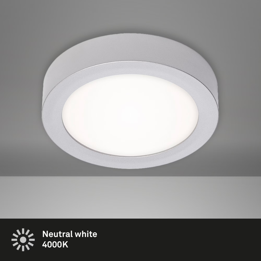 Briloner 7122-014 - LED-taklampa FIRE LED/11W/230V 3000K Ø 17 cm silver