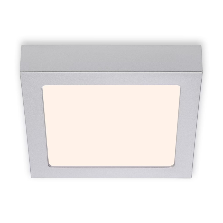 Briloner 7123-014 - LED-taklampa FIRE LED/12W/230V 3000K 17x17cm silver